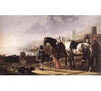DQCJIYIGL Famous Art Print Artwork Artwork Paintings The Negro Page Aelbert Cuyp Canvas Wall Art for Home Decor 60x90cm
