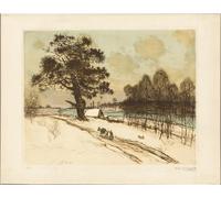 DQCJIYIGL Famous Art Print Artwork Artwork Paintings the Old Oak by Jean Francois Raffaelli Canvas Wall Art for Home Decor 60x90cm