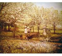 DQCJIYIGL Famous Art Print Artwork Artwork Paintings the Orchard by Charles Edward Conder Canvas Wall Art for Home Decor 60x90cm