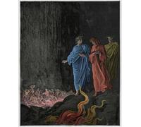 DQCJIYIGL Famous Art Print Artwork Artwork Paintings the Poets in the Seventh Circle Illustration by Gustave Dore Canvas Wall Art for Home Decor 60x90cm