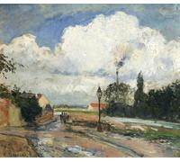 DQCJIYIGL Famous Art Print Artwork Artwork Paintings the Quai Du Pothuis At Pontoise After Rain by Camille Pissarro Canvas Wall Art for Home Decor 60x90cm