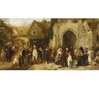 DQCJIYIGL Famous Art Print Artwork Artwork Paintings the Statute Fair by George Bernard Canvas Wall Art for Home Decor 60x90cm