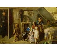 DQCJIYIGL Famous Art Print Artwork Artwork Paintings the Stolen Child by Charles Hunt Canvas Wall Art for Home Decor 60x90cm