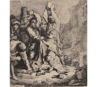 DQCJIYIGL Famous Art Print Artwork Artwork Paintings The stoning of saint stephen by Rembrandt van Rijn Canvas Wall Art for Home Decor 60x90cm