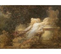 DQCJIYIGL Famous Art Print Artwork Artwork Paintings the Vow to Love by Jean Honore Fragonar Canvas Wall Art for Home Decor 60x90cm