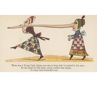 DQCJIYIGL Famous Art Print Artwork Artwork Paintings There Was a Young Lady Whose Nose Was So Long That It Reached to Her Toes by Edward Leaars Canvas Wall Art for Home Decor 60x90cm