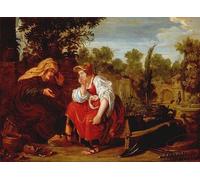 DQCJIYIGL Famous Art Print Artwork Artwork Paintings Vertumnus and Pomona by Jan Tengnagel Canvas Wall Art for Home Decor 60x90cm
