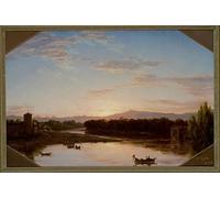 DQCJIYIGL Famous Art Print Artwork Artwork Paintings View on the Arno by Thomas Cole Canvas Wall Art for Home Decor 60x90cm