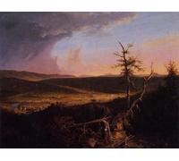 DQCJIYIGL Famous Art Print Artwork Artwork Paintings View on the Schoharie by Thomas Cole Canvas Wall Art for Home Decor 60x90cm