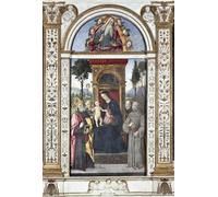 DQCJIYIGL Famous Art Print Artwork Artwork Paintings Virgin with Child and St Augustine by Bernardino Di Betto Pinturicchio Canvas Wall Art for Home Decor 60x90cm