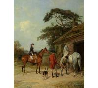 DQCJIYIGL Famous Art Print Artwork Artwork Paintings Visit to the Blacksmith by Heywood Hardy Canvas Wall Art for Home Decor 60x90cm