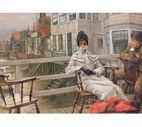 DQCJIYIGL Famous Art Print Artwork Artwork Paintings Waiting for the Ferry by Jacques Canvas Wall Art for Home Decor 60x90cm