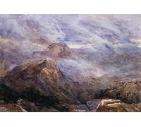 DQCJIYIGL Famous Art Print Artwork Artwork Paintings Welsh Burning Bracken by David Cox Canvas Wall Art for Home Decor 60x90cm