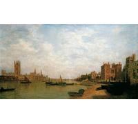 DQCJIYIGL Famous Art Print Artwork Artwork Paintings Westminster From Lambeth by Henry Pether Canvas Wall Art for Home Decor 60x90cm