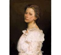 DQCJIYIGL Famous Art Print Artwork Artwork Paintings Young Woman in White by Abbott Handerson Thayer Canvas Wall Art for Home Decor 60x90cm