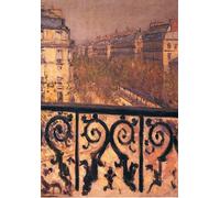 DQCJIYIGL Famous Canvas Artwork Poster Artworks A balcony in Paris by Gustave Caillebotte Poster Print for Home Decor 60x90cm