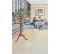 DQCJIYIGL Famous Canvas Artwork Poster Artworks A game of chess by Carl Larsson Poster Print for Home Decor 60x90cm