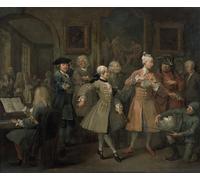 DQCJIYIGL Famous Canvas Artwork Poster Artworks a Rake's Progress Ii the Rake's Levee by William Hogarth Poster Print for Home Decor 60x90cm