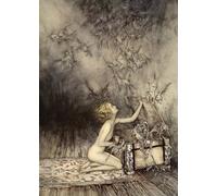 DQCJIYIGL Famous Canvas Artwork Poster Artworks a Sudden Swarm of Winged Creatures Brushed Past Her by Arthur Rackham Poster Print for Home Decor 60x90cm