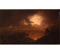 DQCJIYIGL Famous Canvas Artwork Poster Artworks a View of Vesuvius Erupting by Wright of Derby Poster Print for Home Decor 60x90cm