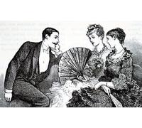 DQCJIYIGL Famous Canvas Artwork Poster Artworks a Wealthy Young Lady Using a Fan by Mary Ellen Edwards Poster Print for Home Decor 60x90cm