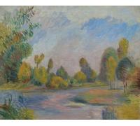 DQCJIYIGL Famous Canvas Artwork Poster Artworks Au Bord De La Rivière by Pierre Auguste Renoir Poster Print for Home Decor 60x90cm