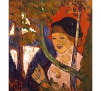 DQCJIYIGL Famous Canvas Artwork Poster Artworks Breton Girl with a Red Umbrella by Emile Bernard Poster Print for Home Decor 60x90cm