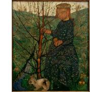 DQCJIYIGL Famous Canvas Artwork Poster Artworks Child with Rabbit by Paula Modersohn Becker Poster Print for Home Decor 60x90cm