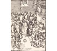 DQCJIYIGL Famous Canvas Artwork Poster Artworks Christ Before Caiaphas by Lucas Cranach the Elder Poster Print for Home Decor 60x90cm