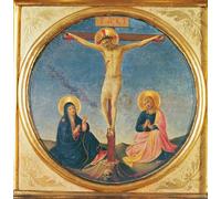 DQCJIYIGL Famous Canvas Artwork Poster Artworks Christ Between the Virgin and Saint John or the Small Crucifixion by Fra Angelico Poster Print for Home Decor 60x90cm