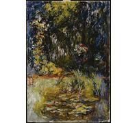 DQCJIYIGL Famous Canvas Artwork Poster Artworks Corner of a Pond with Waterlilies by Claude Monet Poster Print for Home Decor 60x90cm