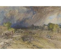 DQCJIYIGL Famous Canvas Artwork Poster Artworks Dust Storm Coming on Near Jaipur Rajputana by William Crimea Simpson Poster Print for Home Decor 60x90cm