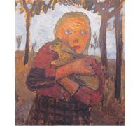 DQCJIYIGL Famous Canvas Artwork Poster Artworks Girl with Rabbit by Paula Modersohn Becker Poster Print for Home Decor 60x90cm