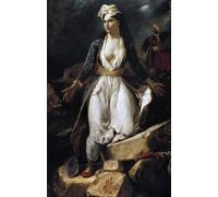 DQCJIYIGL Famous Canvas Artwork Poster Artworks Greece on the Ruins of Missolonghi by Ferdinandeugene Delacroix Poster Print for Home Decor 60x90cm