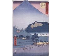 DQCJIYIGL Famous Canvas Artwork Poster Artworks Hara View of Ashitakayama and Fuji by Utagawa Hiroshige Poster Print for Home Decor 60x90cm