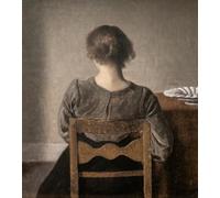 DQCJIYIGL Famous Canvas Artwork Poster Artworks Hvile Also Called Repos by Vilhelm Hammershoi Poster Print for Home Decor 60x90cm