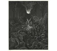 DQCJIYIGL Famous Canvas Artwork Poster Artworks Illustration by for Miltons Paradise Lost by Gustave Dore Poster Print for Home Decor 60x90cm