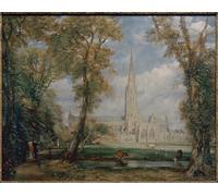 DQCJIYIGL Famous Canvas Artwork Poster Artworks Kathedrale Von Salisbury by John Constable Poster Print for Home Decor 60x90cm