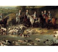 DQCJIYIGL Famous Canvas Artwork Poster Artworks King Louis Xv Hunting Deer in the Forest of Saint Germain in by Jean Baptiste Oudry Poster Print for Home Decor 60x90cm