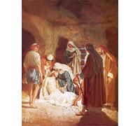 DQCJIYIGL Famous Canvas Artwork Poster Artworks of Arimathaea Lying the Body of Jesus in His Own Tomb by William Brassey Hole Poster Print for Home Decor 60x90cm