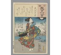 DQCJIYIGL Famous Canvas Artwork Poster Artworks Ogura Imitation of the Hundred Poems by Utagawa Kuniyoshi Poster Print for Home Decor 60x90cm