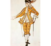 DQCJIYIGL Famous Canvas Artwork Poster Artworks Page De La Fee Des Canaris Canvas Painting Picture by Leon Bakst Poster Print for Home Decor 60x90cm