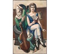 DQCJIYIGL Famous Canvas Artwork Poster Artworks Pierrette and Clown by Max Beckmann Poster Print for Home Decor 60x90cm