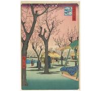DQCJIYIGL Famous Canvas Artwork Poster Artworks Plum Garden Kamata From the Series One Hundred Views of Edo by Ando Hiroshige Poster Print for Home Decor 60x90cm