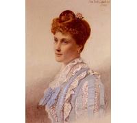 DQCJIYIGL Famous Canvas Artwork Poster Artworks Portrait of Anita Smith by Anthony Frederick Sandys Poster Print for Home Decor 60x90cm