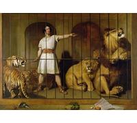 DQCJIYIGL Famous Canvas Artwork Poster Artworks Portrait of Mr Van Amburgh As He Appeared with His Animals At the London Theatre by Edwin Landseer Poster Print for Home Decor 60x90cm