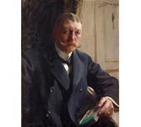 DQCJIYIGL Famous Canvas Artwork Poster Artworks Portrait of Zorns friend the German-born brewer and industrialists Heiss by Anders Leonard Zorn Poster Print for Home Decor 60x90cm