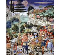 DQCJIYIGL Famous Canvas Artwork Poster Artworks Procession of the Oldest King by Benozzo Di Lese Di Sandro Gozzoli Poster Print for Home Decor 60x90cm