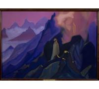 DQCJIYIGL Famous Canvas Artwork Poster Artworks Prophet Muhammad on Mount Hira by Nicholas Roerich Poster Print for Home Decor 60x90cm