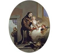 DQCJIYIGL Famous Canvas Artwork Poster Artworks Saint of Padua with the Infant Christ by Battista Tiepolo Poster Print for Home Decor 60x90cm